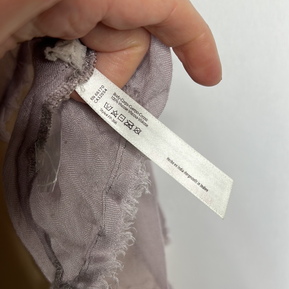 Free People sheer fairy raw edges lace top - Picture 6 of 12